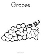 Las uvas coloring page