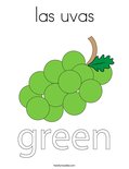 Las uvas coloring page