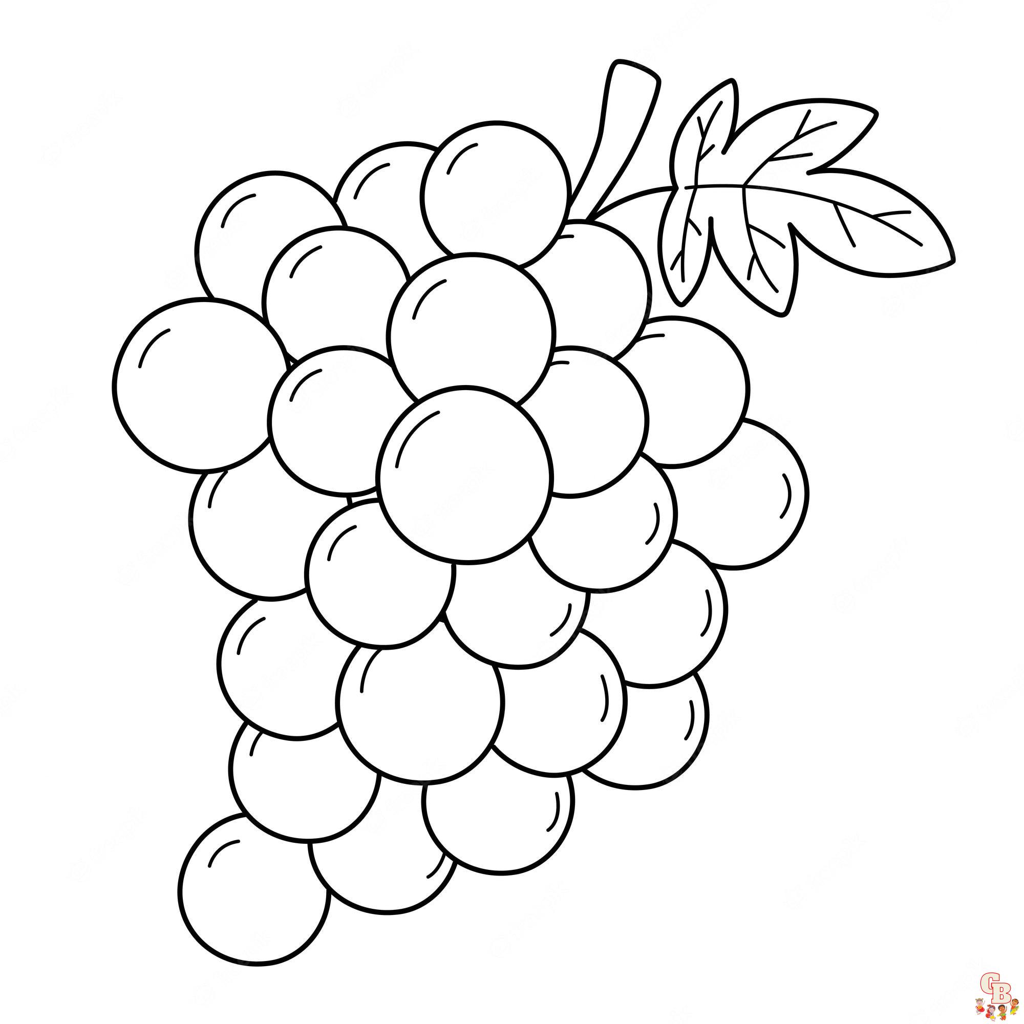 Desenhos para colorir de uvas para colorir seu mundo