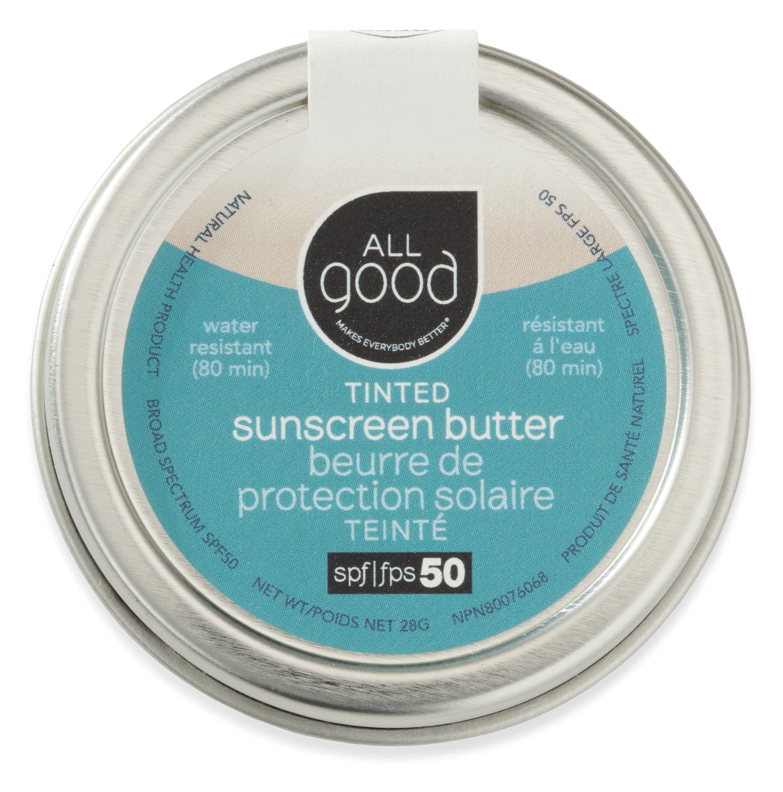 All good tinted mineral sunscreen butter for face nose ears