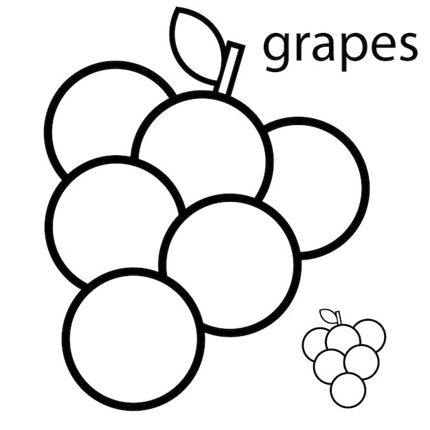 Premium vector coloring pages grapes