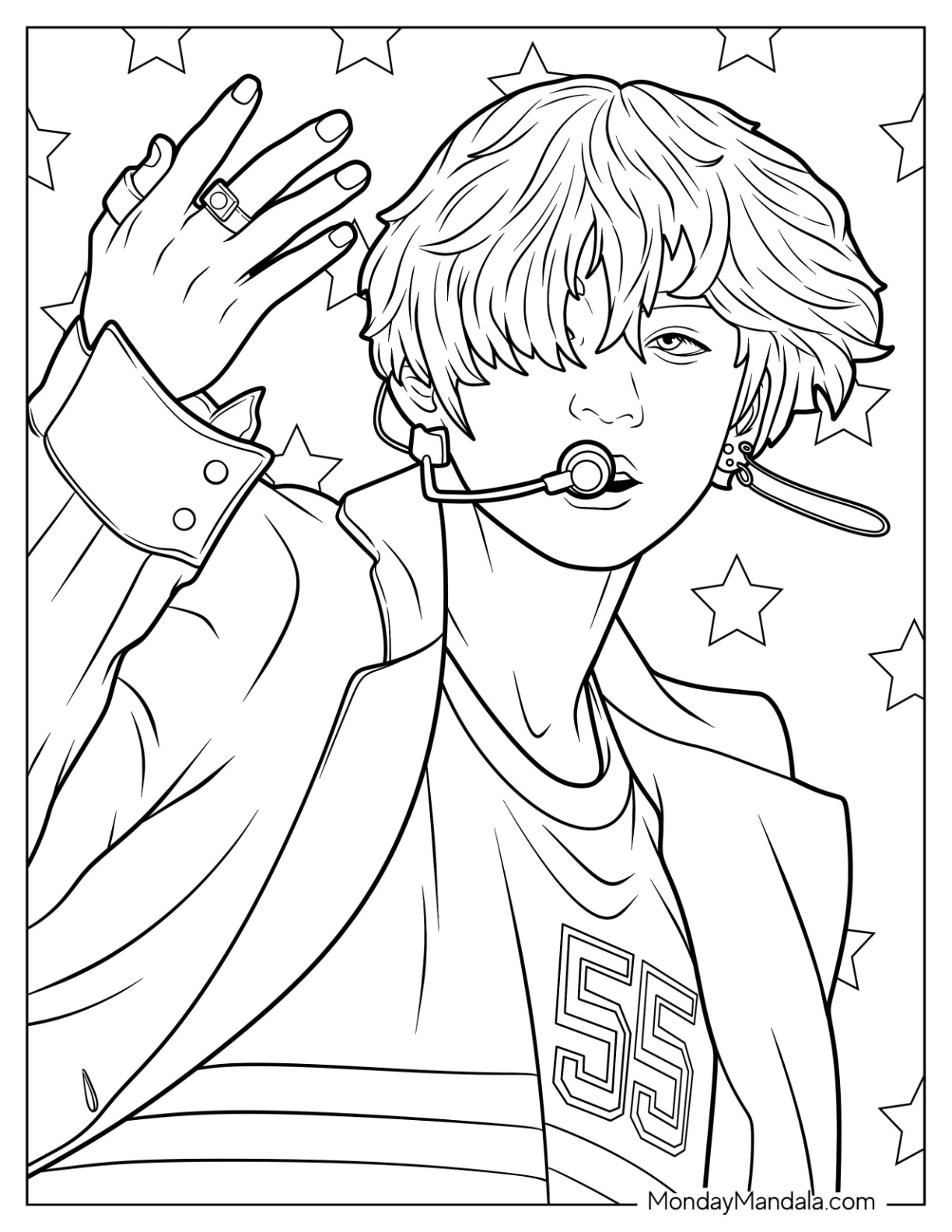 Bts coloring pages free pdf printables