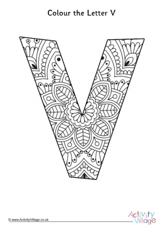 Start with the letter v louring page