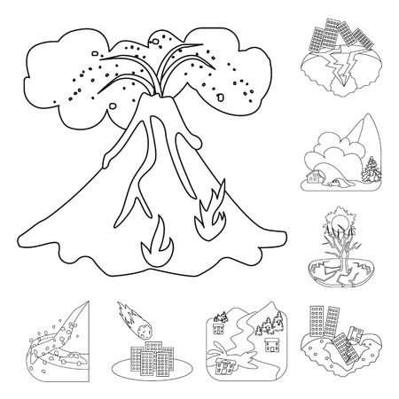 Volcano coloring page stock illustrations cliparts and royalty free volcano coloring page vectors