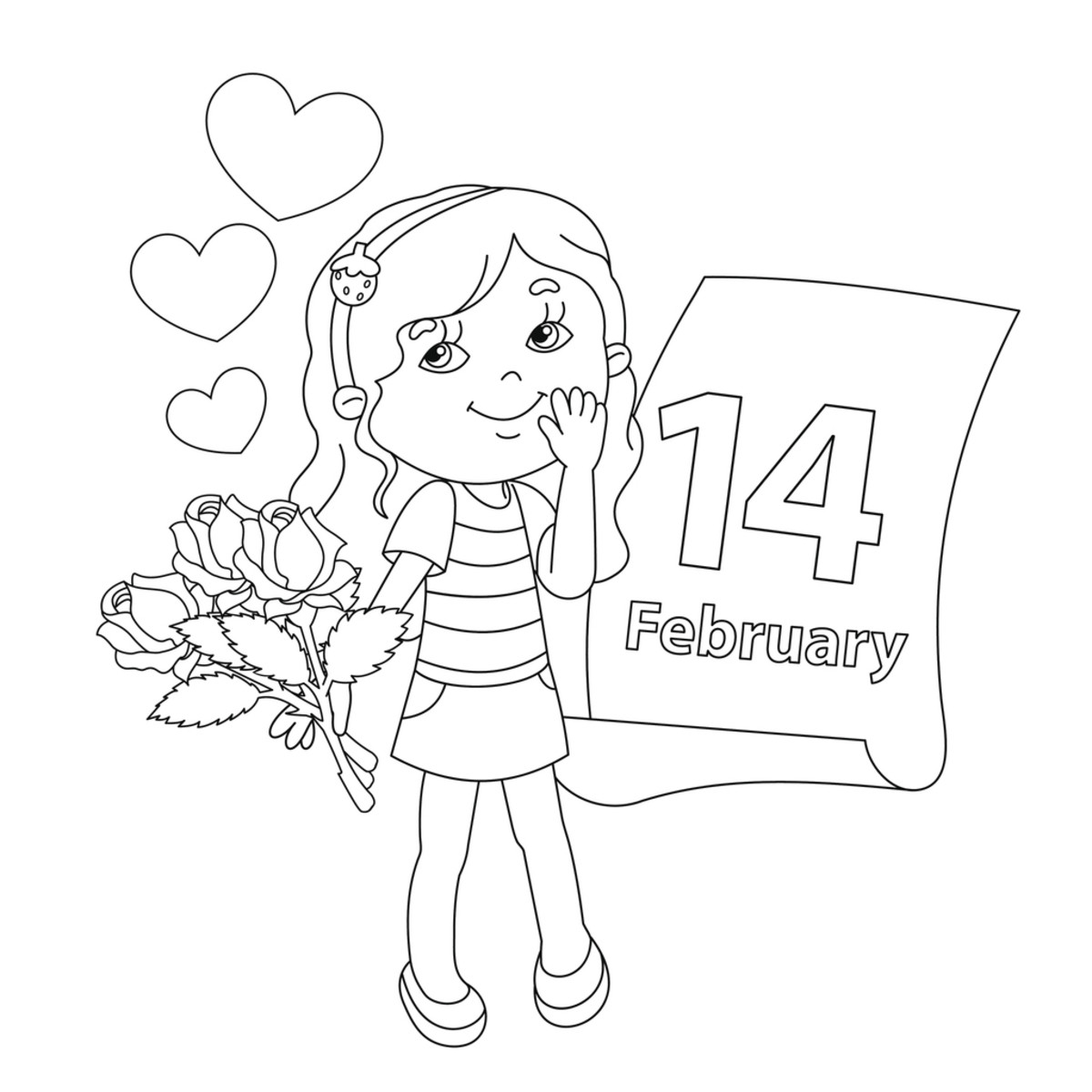 Valentines day coloring pages free printable for kids adults