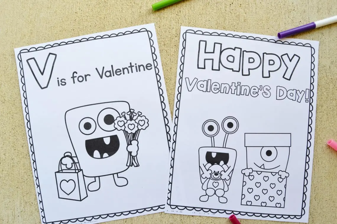 Valentines day coloring pages â mary martha mama