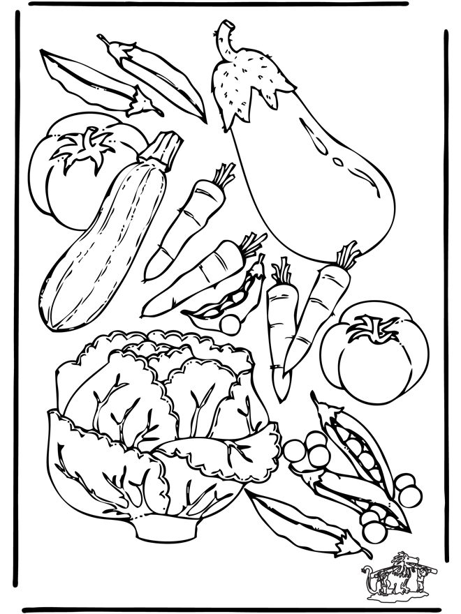 Free coloring pages vegatables