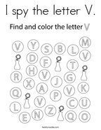 V is for vegetables coloring page