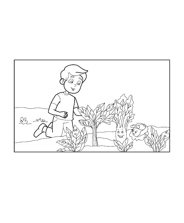 Vegetable gardening colouring image free colouring book for children â monkey pen store