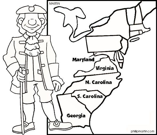 Coloring pages of the southern colonies map southern colonies coloring pages color
