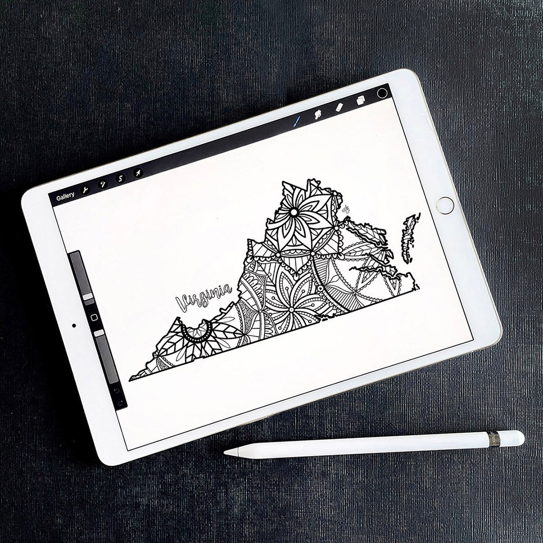 Coloring pages virginia usa map â ta muchly