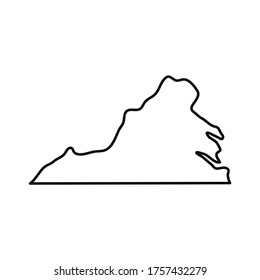 Virginia map black outline state usa àààààààààªàààà àààààààààààªààààà