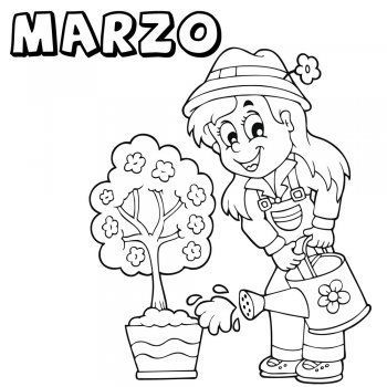 Marzo para colorear