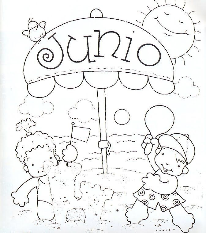 Playa dibujo playa para colorear pãginas para colorear de verano