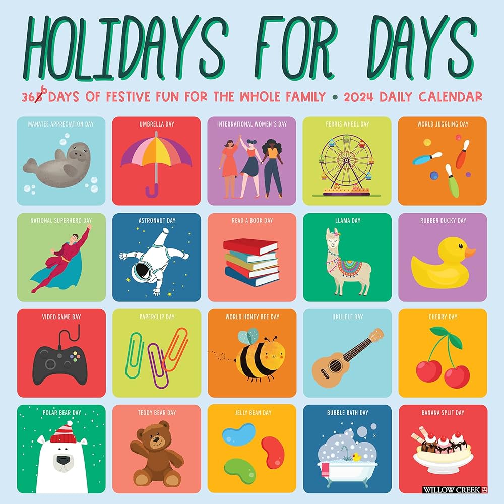 Calendario de vacaciones por dãas willow creek press productos de oficina