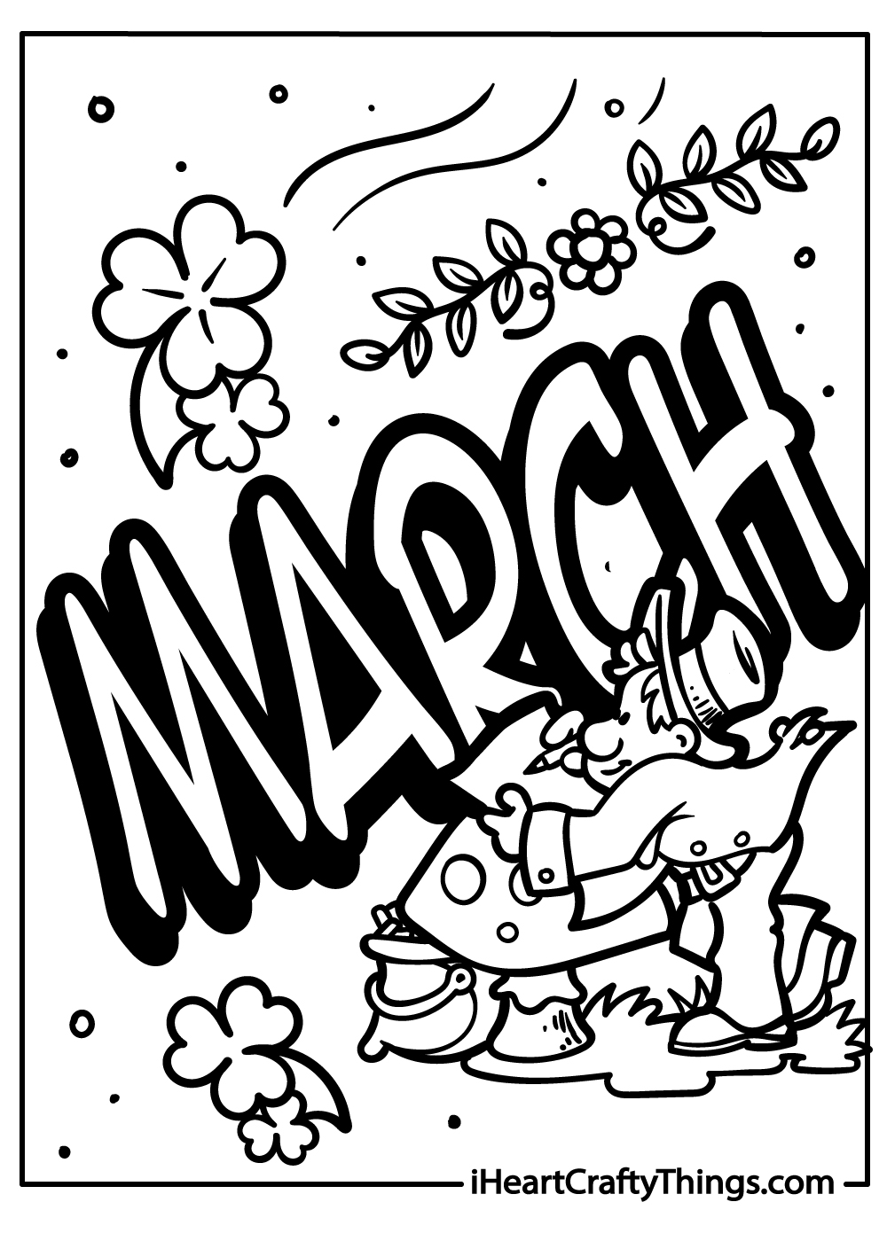 March coloring pages free printables