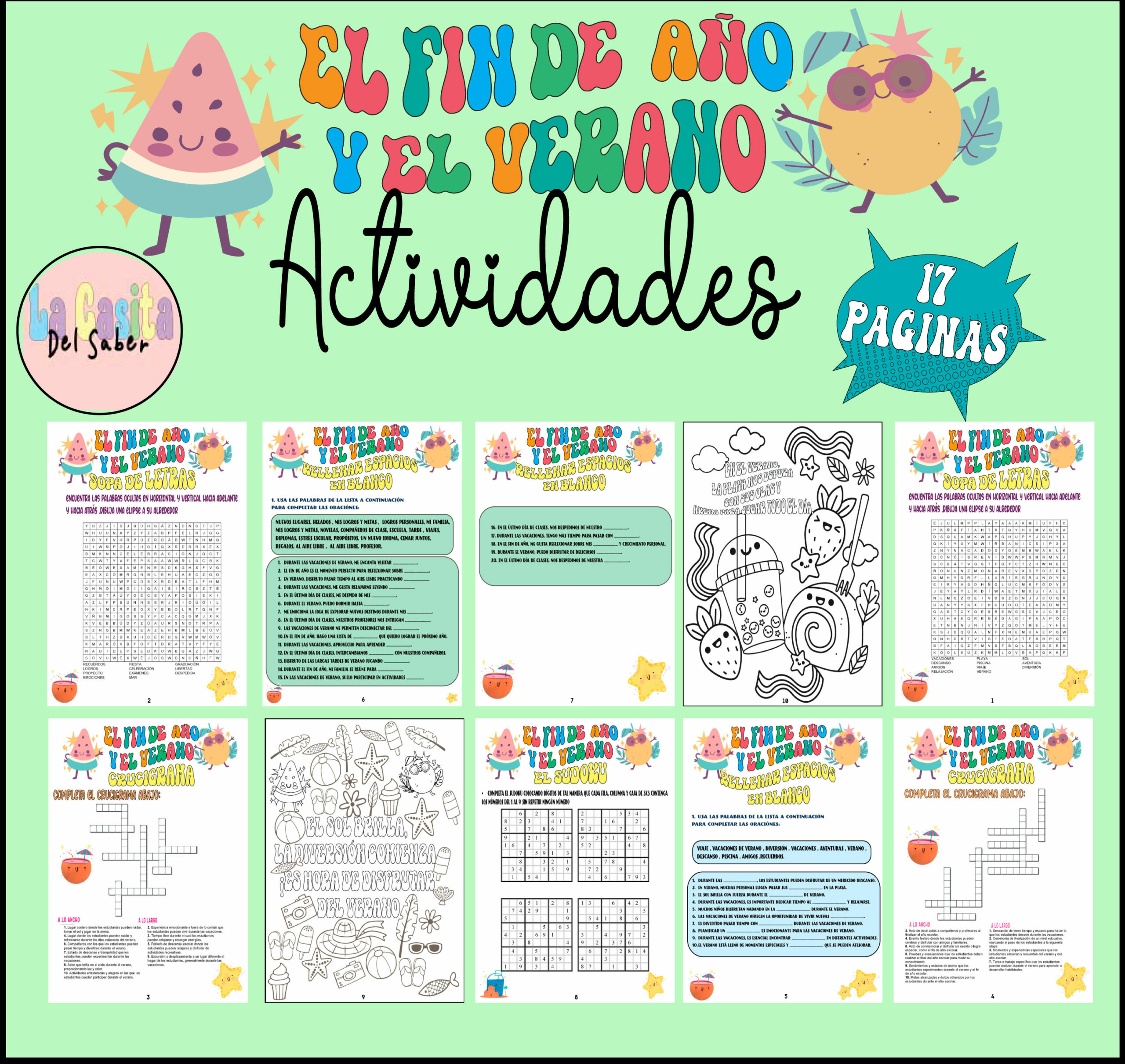 End of the year activities in spanish