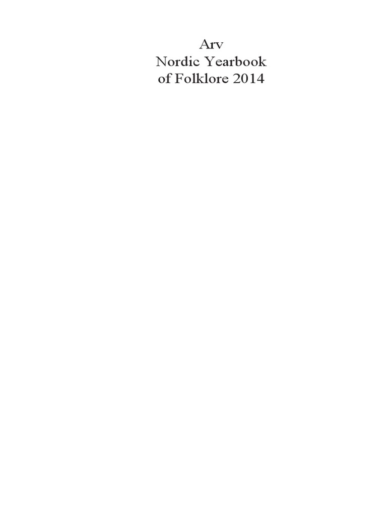 Arv nordic yearbook of folklore vol pdf magic paranormal shamanism