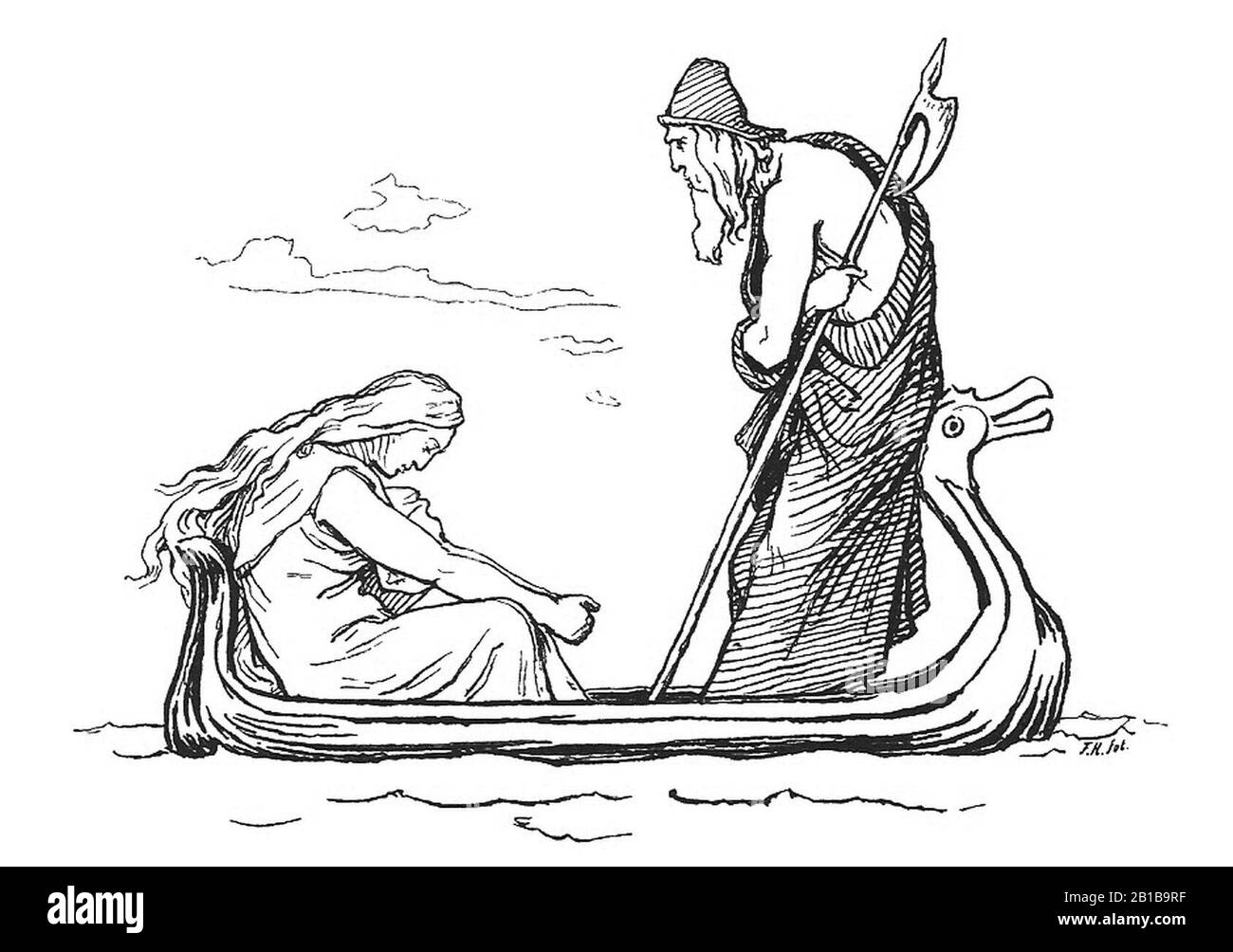 Frigg and odin by frãlich stock photo