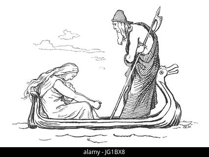 Frigg and odin by frãlich stock photo