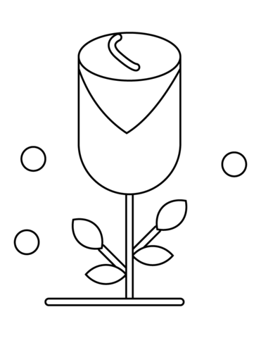 Valentines day flower coloring page free printable coloring pages