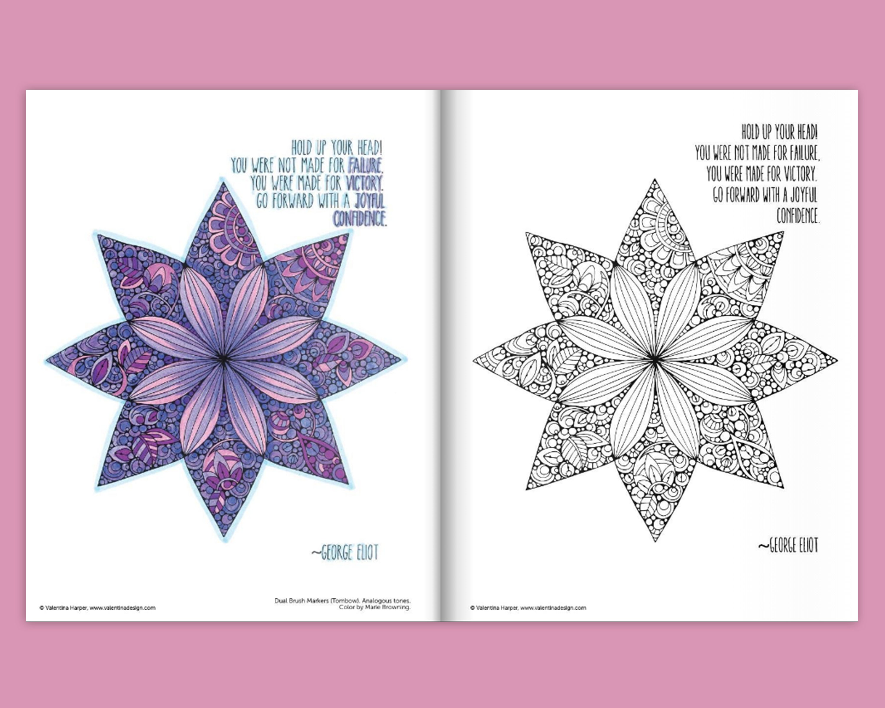 Coloring book creative coloring mandala expressions adult coloring book