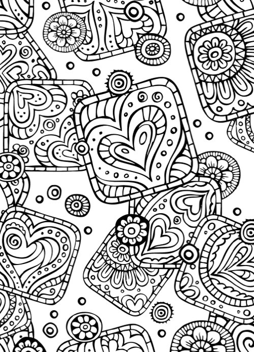 Valentines day coloring pages for adults