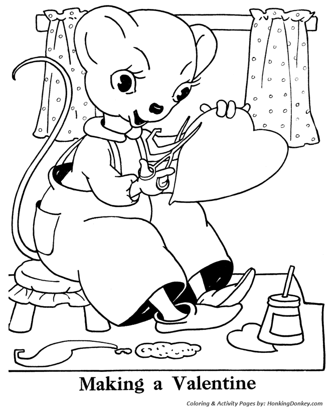 Kids valentines day coloring pages