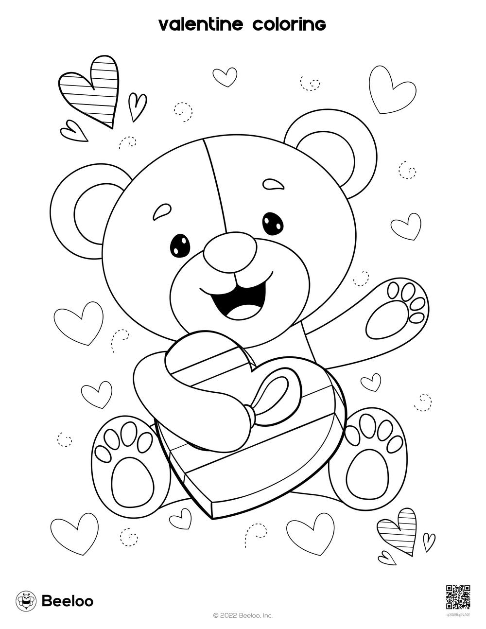 Valentine coloring â printable crafts and activities for kids