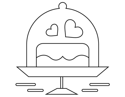 Valentines day cake coloring page free printable coloring pages