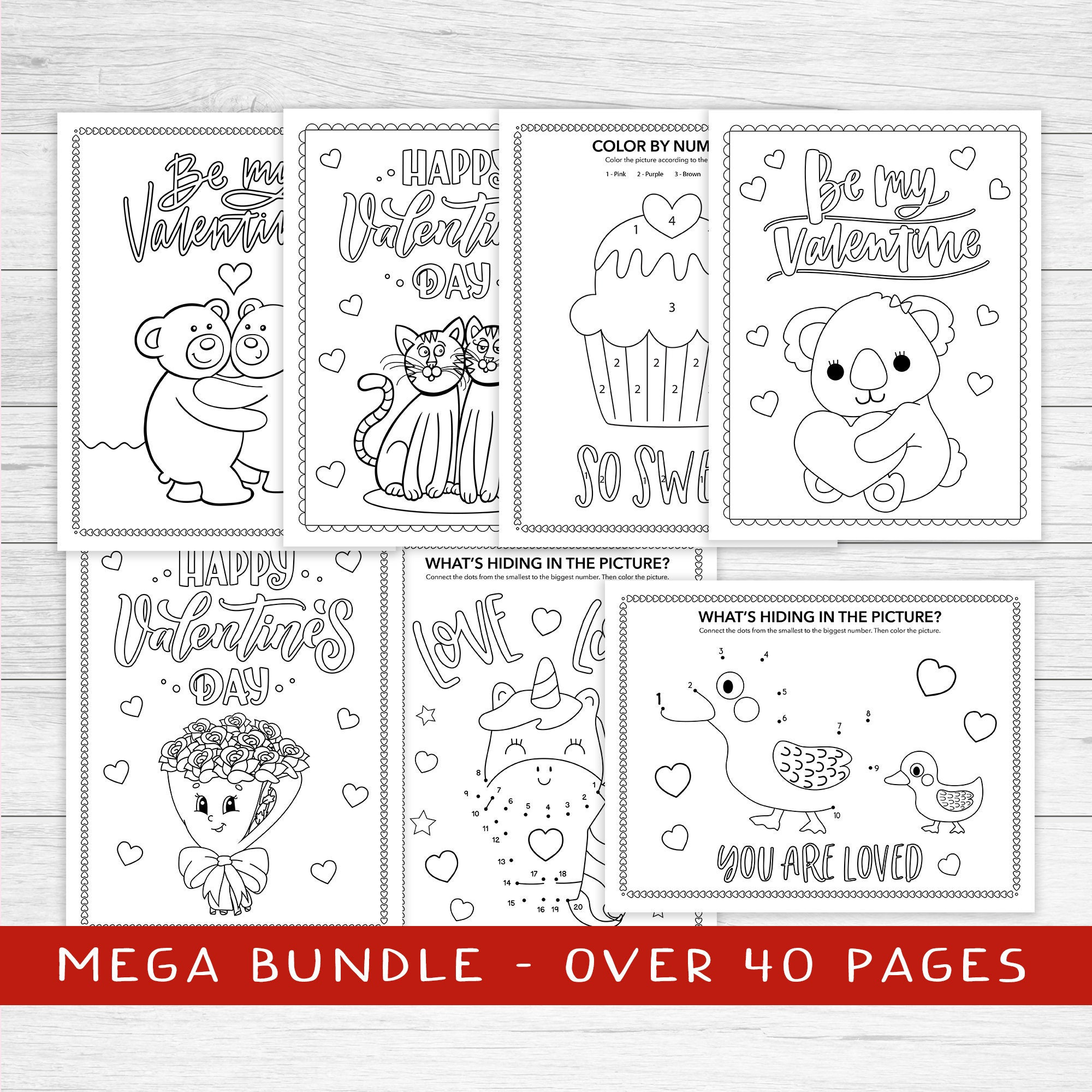Kids valentine coloring sheets instant download valentines day coloring pages kindergarten kids colouring printable coloring pdf