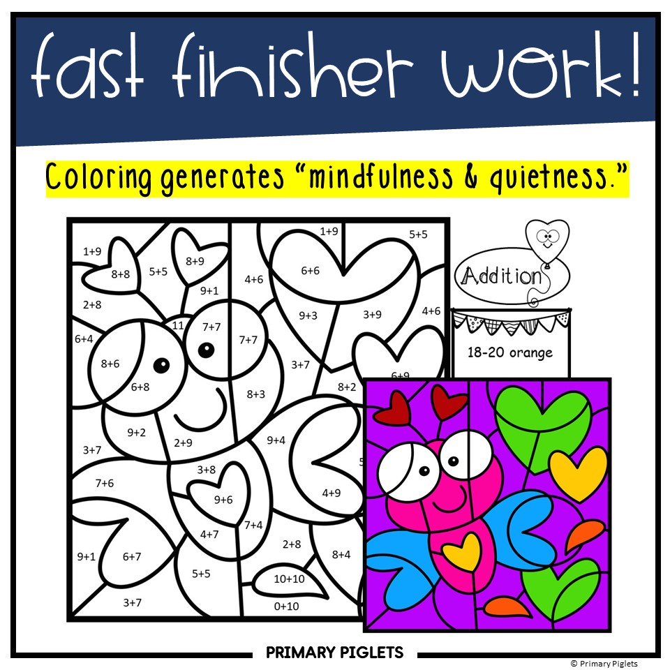 Valentines day color by number valentines day color by code valentines day math made by teachers