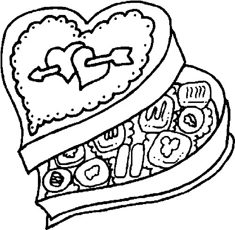 Chocolate coloring pages