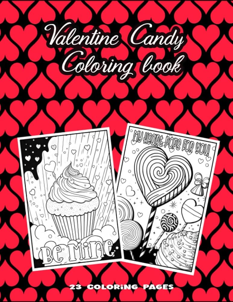 Valentine candy coloring book sweet love quotes with candy more ruby red books