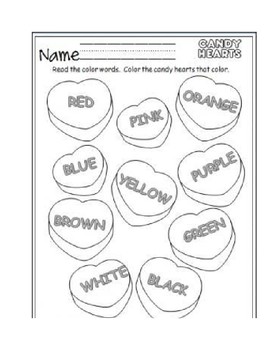 Valentines candy hearts coloring sheet by teaching eggs tpt