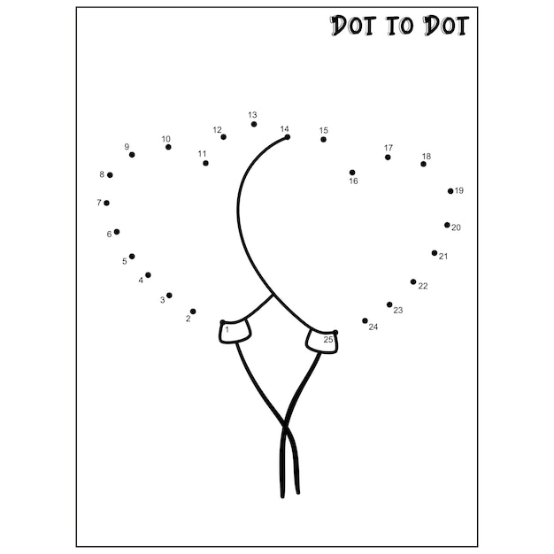 Premium vector valentines day dot to dot coloring page