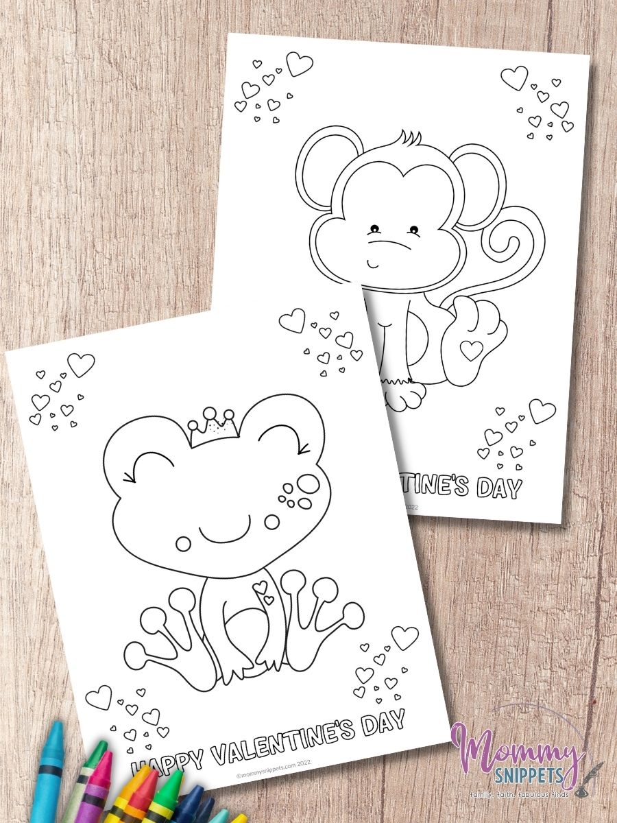 Valentines day coloring pages kids can share with friends
