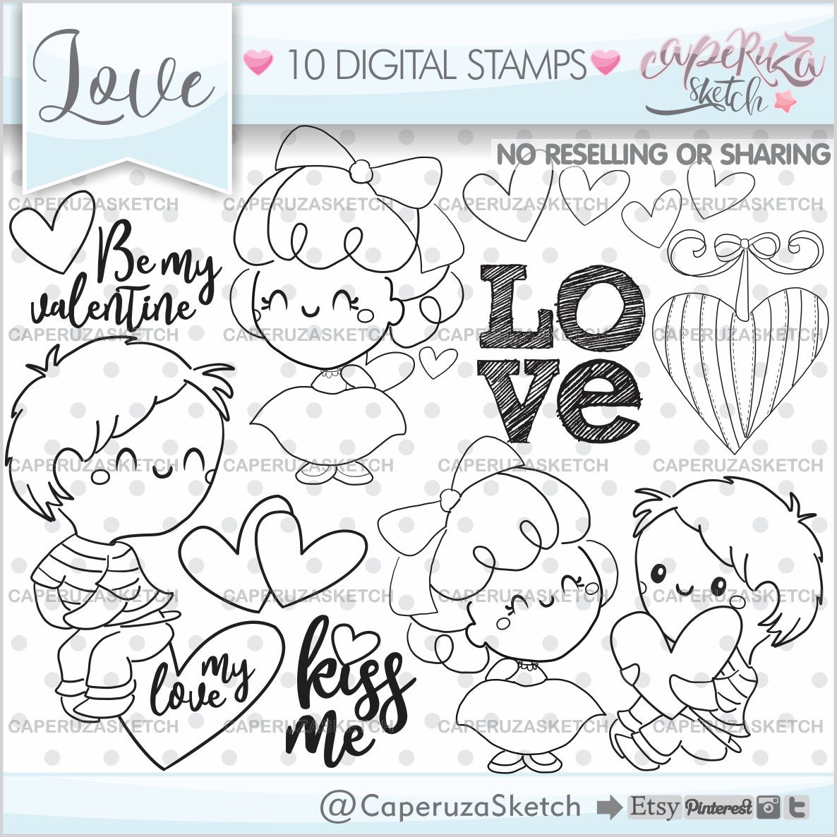 Valentines day stamps valentines day coloring page valentines day mercial use planner stamps love stamps digital stamps