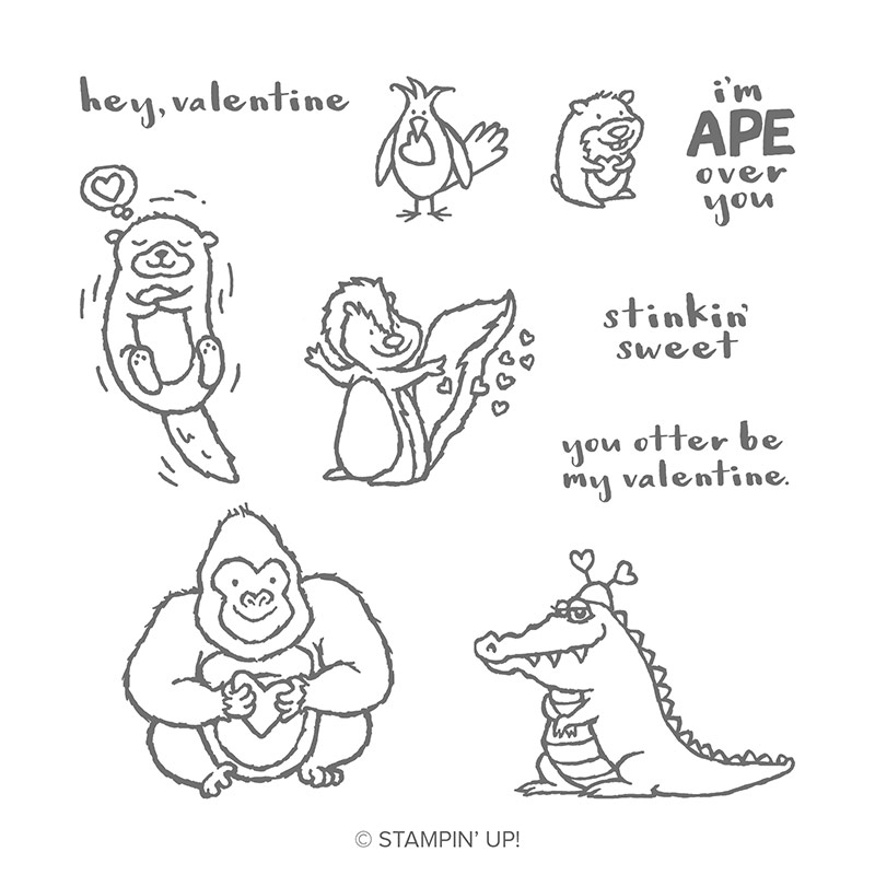 Im ape over you for valentines day stamp with jenn
