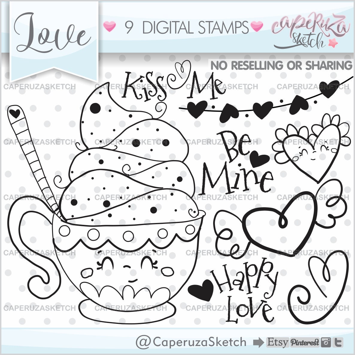 Love stamps valentines day coloring page valentines day mercial use planner stamps valentines day stamps digital stamps