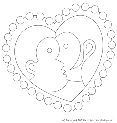 Valentine s day coloring page
