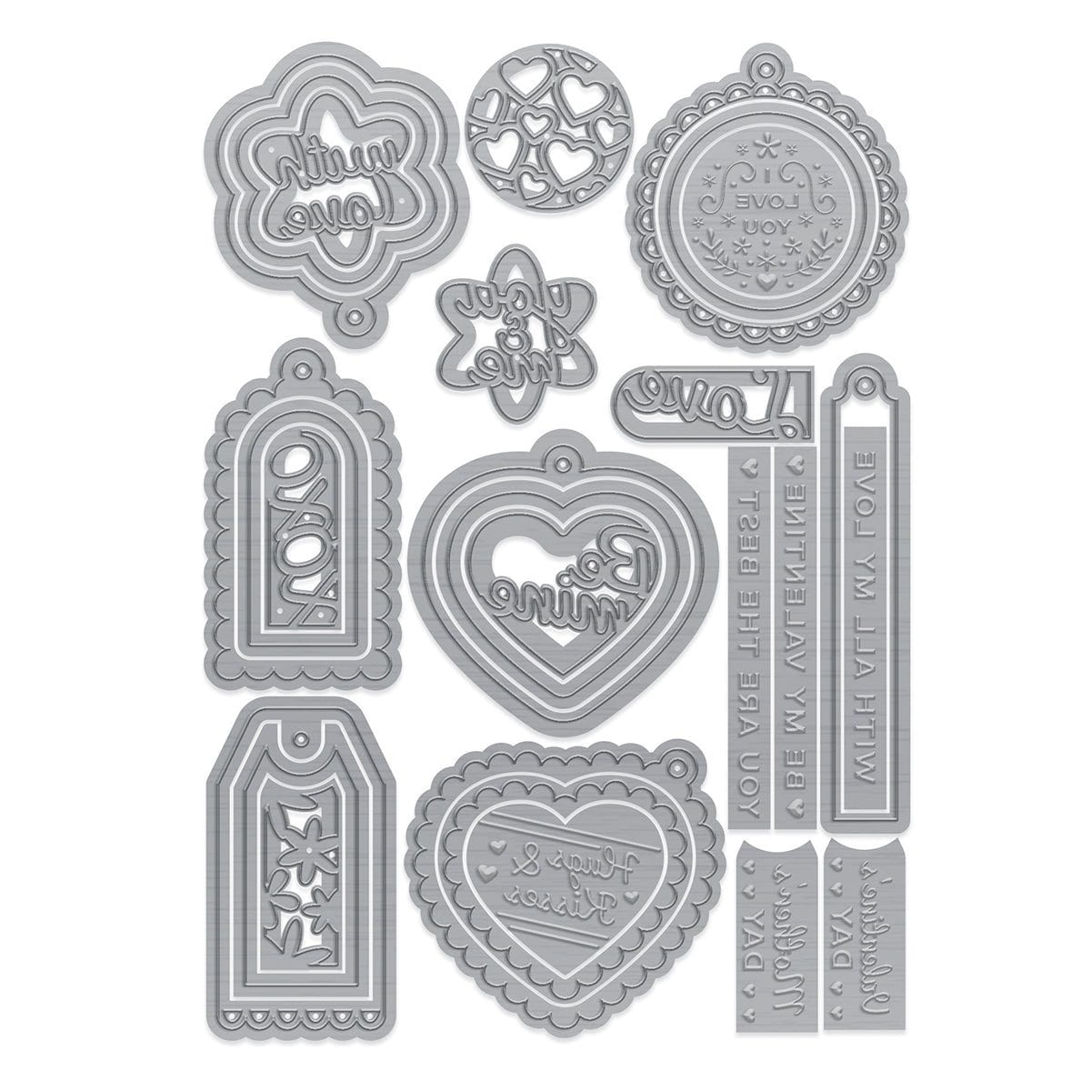 Tonic studios mothers day valentine day tag die stamp set