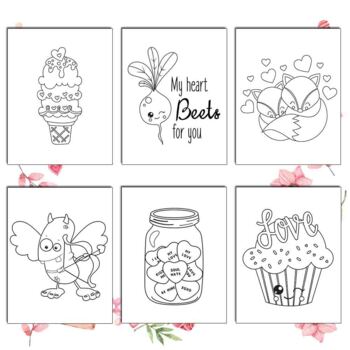 Valentines day coloring pages printable coloring sheets x inches