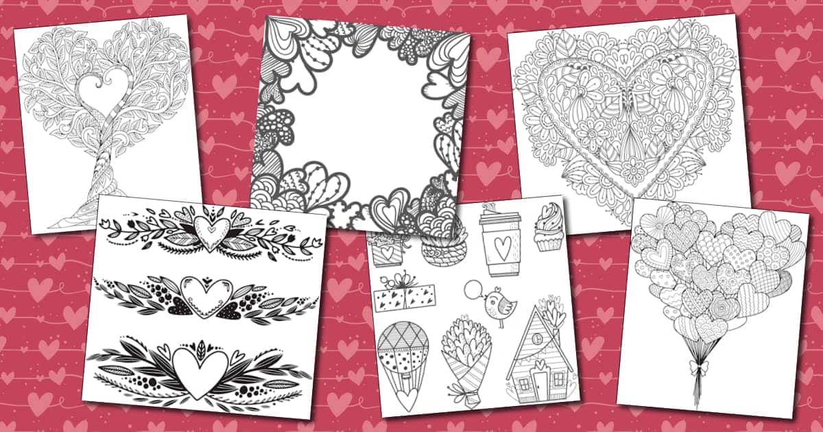 Free valentines day coloring pages