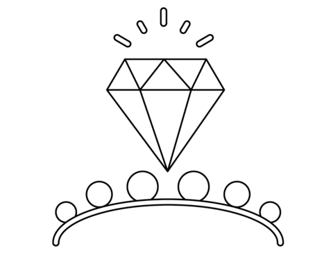 Valentines day tiara with diamond stone coloring page free printable coloring pages