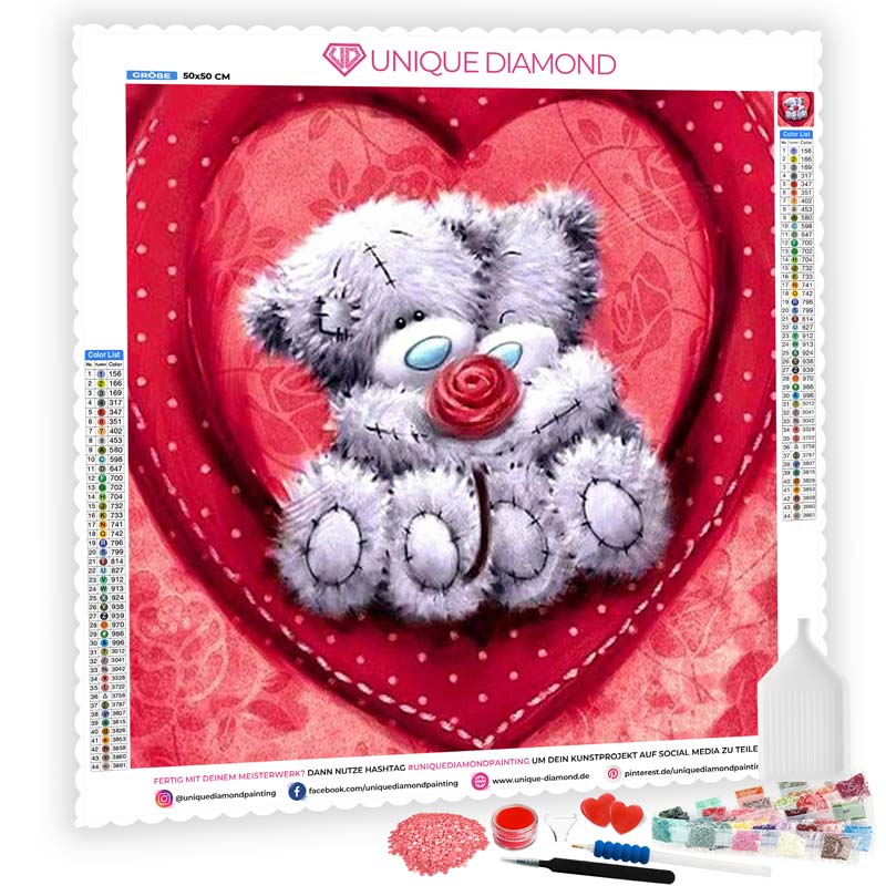D diamond painting teddybãren im herz kaufen unique