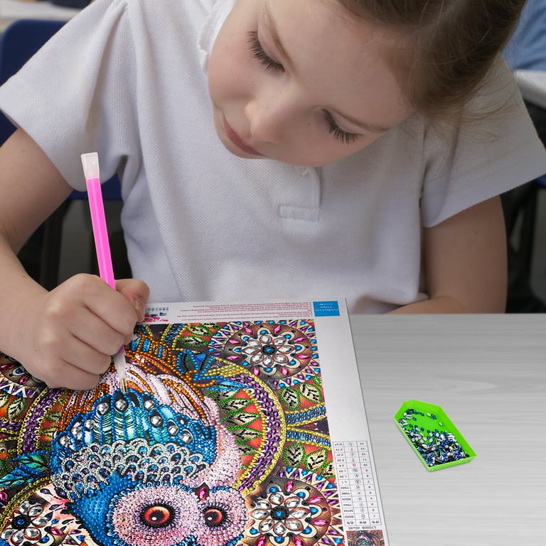 Dream fun diy d diamond painting kits for kids adults owl diamond painting kits full drill gift for kids women friends age paint by numbers for children