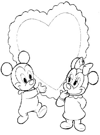 Disney characters coloring page