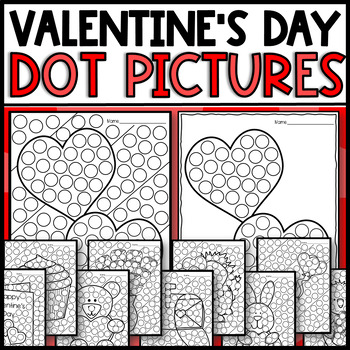 Valentines day dot marker pictures morning work fast finisher activity art color