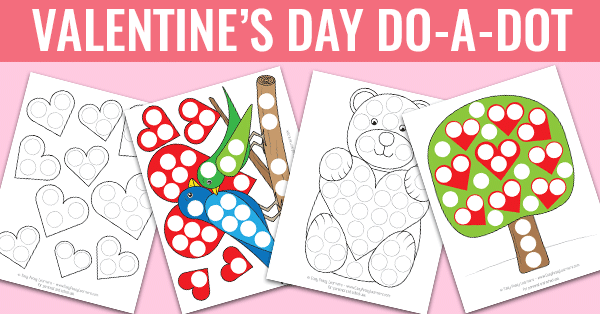 Valentines day do a dot printables